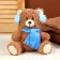 Soft toy "Bear", winter, 16 cm, brown color