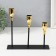 Summary Metal for 3 candles "Achilles" black with gold 20x6x18 cm