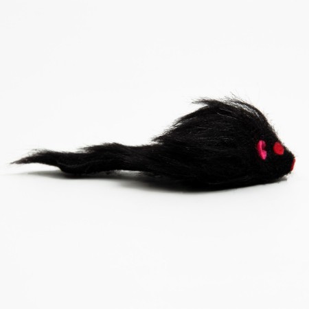 Toy for cats "Mouse Malaya", 5 cm, black-2