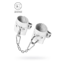 Handcuffs Pecado BDSM, soft with grirts, genuine leather, white