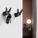 Furniture hook Cappio Goat, two -rod, black color, 3 pcs