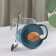 Glass mug with a ceramic lid and a spoon of Teddy, 350 ml