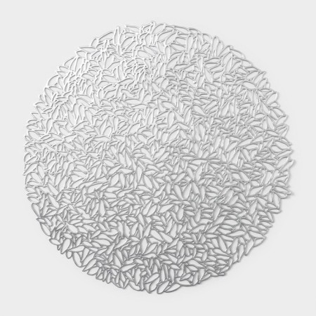 Serving napkin on the table "Manifik", d = 38 cm, silver color-2