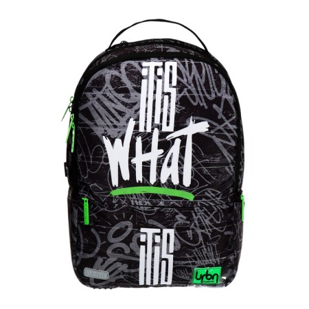 Youth backpack 39 x 30 x 17, ergonomic back, Devente Label 19l, + USB it is what 7032444-4