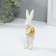 Souvenir Polystone "Easter rabbit with a gold egg" 4x4x13 cm