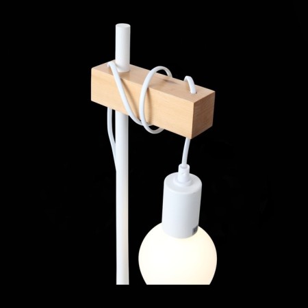 Evoluce bedside lamp. SL1142.504.01. Bagetti. 1x60 watts, e27, 17x14x46 cm, white color, light wood-4