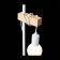 Evoluce bedside lamp. SL1142.504.01. Bagetti. 1x60 watts, e27, 17x14x46 cm, white color, light wood