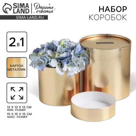 A set of golden hats 2 in 1, gift packaging, “congratulations”, 12 x 12, 15 x 15 cm