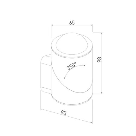 Wall lamp Elektrostandard, Gira Led 6 W, 80x65x100 mm, IP54, black color-3