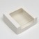 Confectionery packaging with a window, white, 18 x 18 x 7 cm