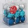 A set of jewelry plastic 18 pcs "Star" (12 balls D-4 cm, 6 stars) blue, silver