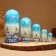 Nesting doll "Winter", Blue, 5 puppet, suite
