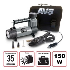 Car compressor AVS KS350L, 35 l/min, 10 atm, metal, with a lantern