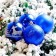 Set of balls plastic D-8 cm, 6 pcs "Proud deer" Blue