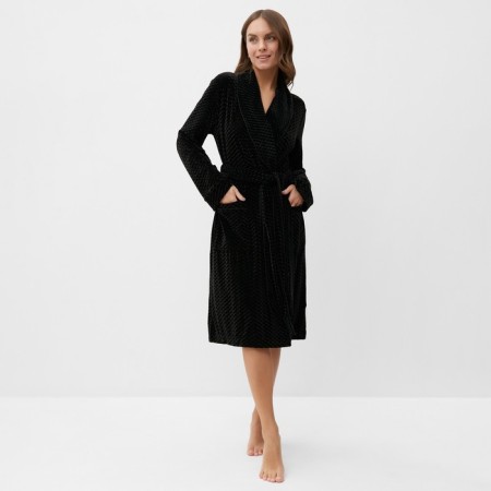 Women's robe KAFTAN "velvet" p. 40, black-4