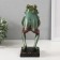 Polystone candlestick "Frog with crown" 14.5x12.5x26 cm