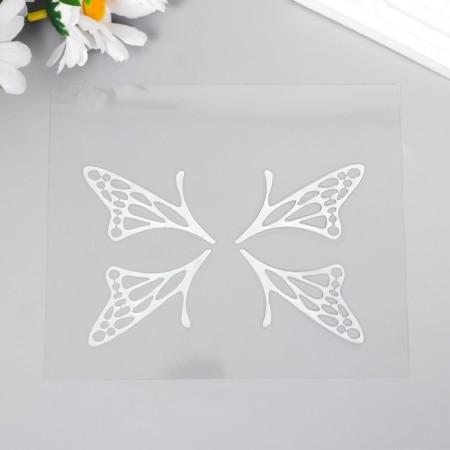 Plastic sticker "Silver pattern" mix 16x17 cm-5