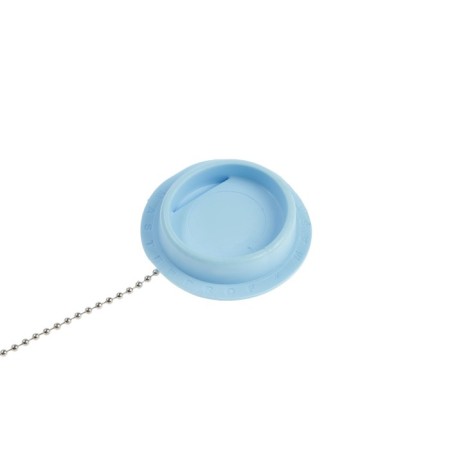 MasterProf bathtub plug IS. 110649, D = 45 mm, PVC, with chronic. chain, blue-4