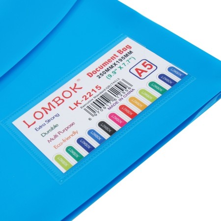 Folder-convert on Velcro A5, 180 MKR, with extension, pocket for business cards, mix-9
