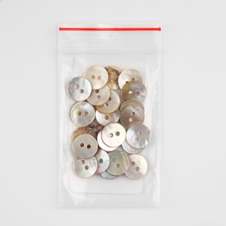 Buttons, 2 punctures, d = 10 mm, bilateral, pearl color, price per 1 piece-5
