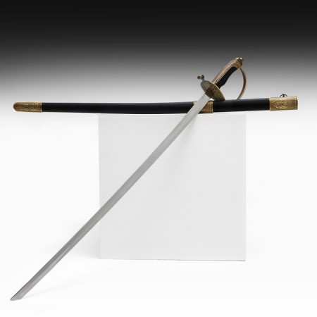Souvenir saber, black scabbard with bronze, blade 77 cm-6