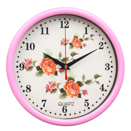 Watch Wall "Flowers", D-20 cm, smooth move