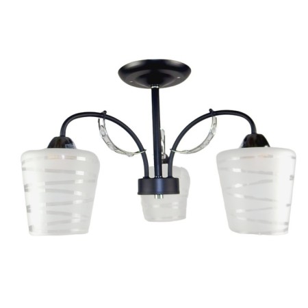 Lamp Ceiling Economic light 12135/3BK+CR WT, 3x40W, E27, 34x50x50 cm, chromium color