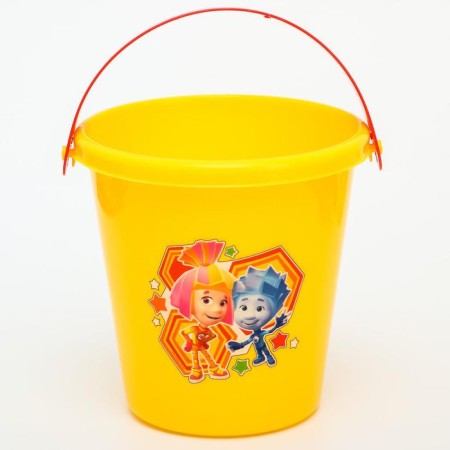 Sanding set of fixtures "Simka and Nolik": bucket 1 l, rake, scoop, 3 molds, in a backpack-4