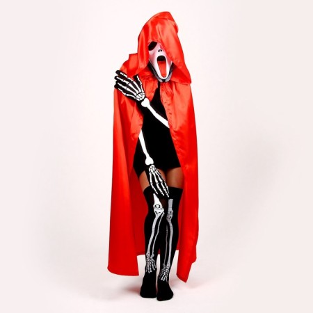 Carnival costume "Halloween Red", raincoat 120 cm, mask, golf, gloves-1