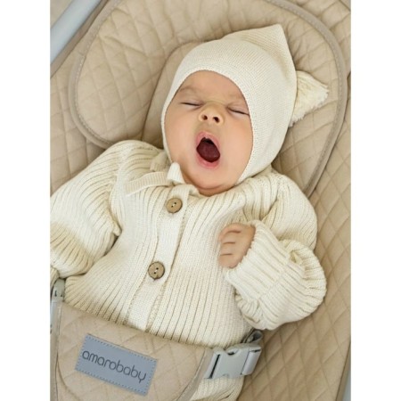 Hat with a brush children's amababy pure love Sweet, size 46-48 cm, milk color-4