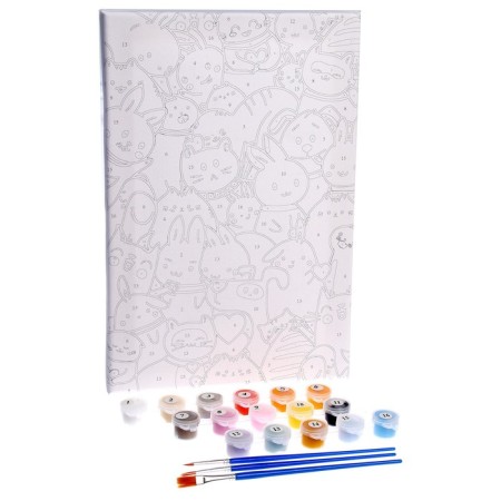 Picture on numbers on canvas with a subframe "Cartoon pattern", 20x30 cm-2
