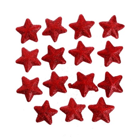 Figure for crafts and decor "Star", set 15 pcs, size 1 pc: 3.5 × 3.5 × 2 cm, red color-1