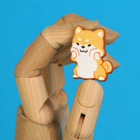 Wooden icon "Corgi Lep", 2.8 x 3.5 cm-4