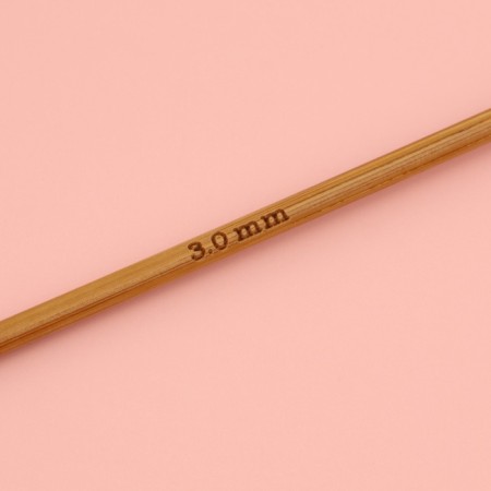 Knitting needles, straight lines, d = 3 mm, 25 cm, 2 pcs-3