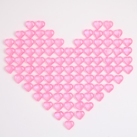 Plastic sores are decorative, set of 100 pcs., Size 1 pc. - 2 × 2 cm, pink color-4