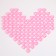 Plastic sores are decorative, set of 100 pcs., Size 1 pc. - 2 × 2 cm, pink color