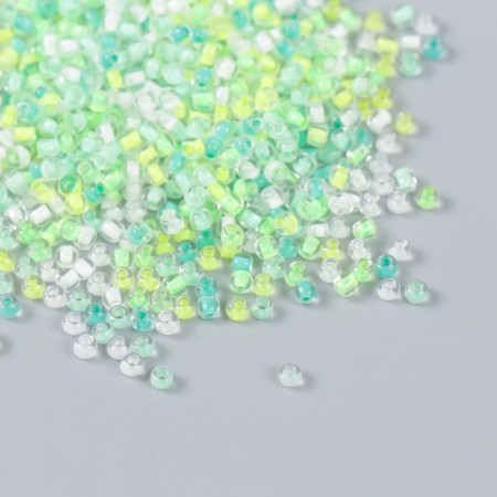Glass 12/0 "Transparent. Color middle. Green" 10 g-1