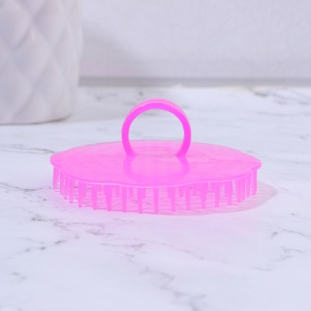 Brush - head washing massage, 7.5 × 7.5 × 3.5 cm, packing 12 pcs, color mix-4