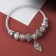 Bracelet with pearls "Margeri" owl, gray color in silver, d = 6.5 cm