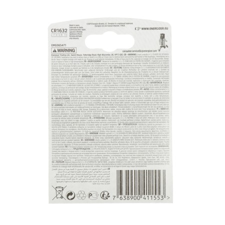 Battery lithium Energizer, CR1632-1BL, 3B, blister, 1 pc.-3
