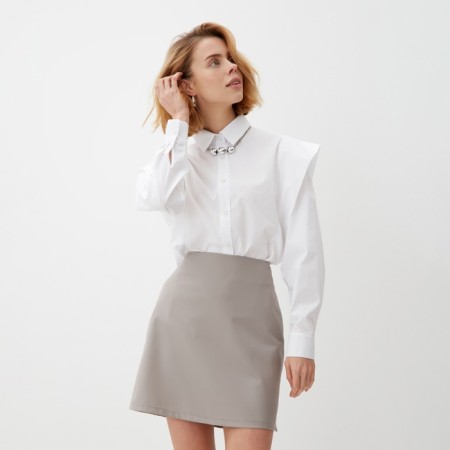 Women's blouse Minaku: Casual Collection Color White, Rr. 44