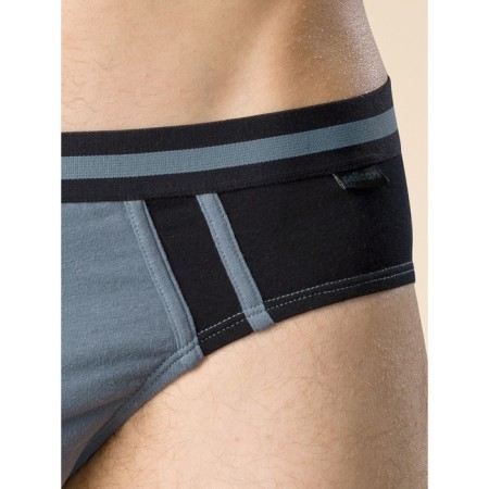 Men's panties, size 52, gray, black, 2 pcs-3