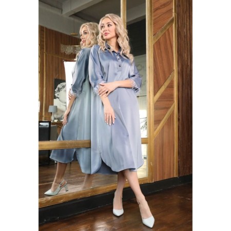 Women's dress, size 46, gray color-6