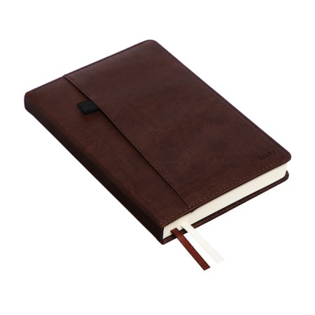 Leduced Diary A5, 160 sheets, Devente.klint, firm artificial leather cover with foam rubber, cream block 70 g/m2, brown-1