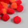 Decor for creativity "Pomponchiki. Scarlet dawn" d = 2.5 cm set 30 pcs