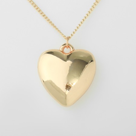 Pendant "chain" medallion, heart, color gold, 45cm-3