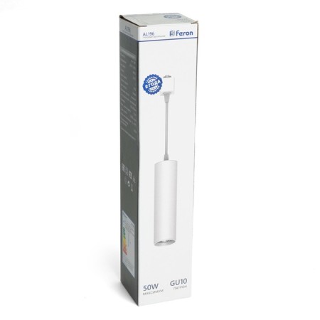 Single -phase track lamp Feron AL196, IP20, GU10, 15 W, 56x56x200 mm, white color-4