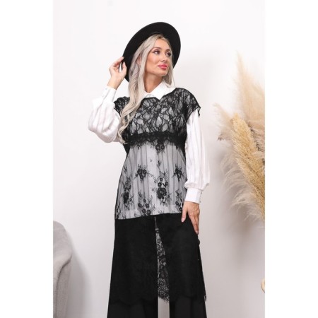 Women's tunic, size 44, black color-5