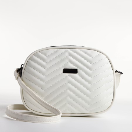 Bag Women's Cross-Bodi with a zipper, white color