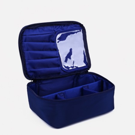 Road cosmetic bag on lightning, blue color-2